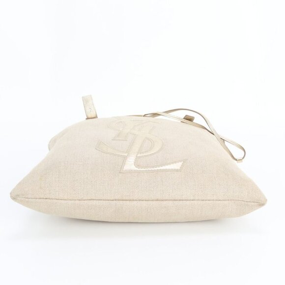 Saint Laurent Yves Kahala Leather Canvas Tote Shoulder - Picture 5 of 9